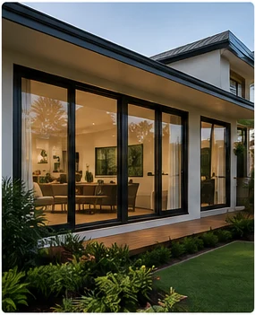 Modern home with carefully selected double glazed window configuration
